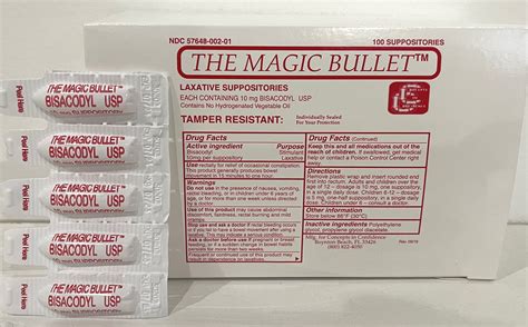 Magic bulllet supposi5ory box of 100